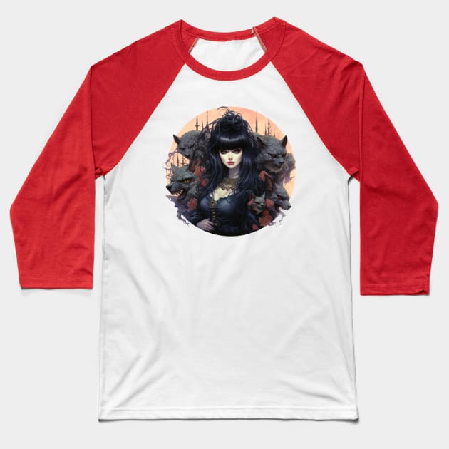 Mistress of the Dark Baseball T-Shirt by Jason's Finery